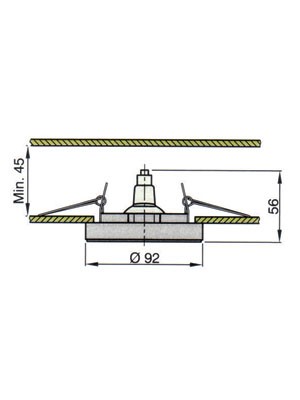 Vetus V-Line halojen tavan lambası. Model Empoli.