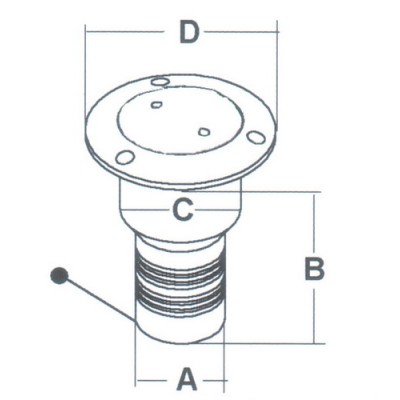 Pis su &ccedil;ıkış ağızı. AISI 316 paslanmaz &ccedil;elik.&nbsp;