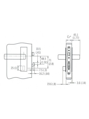 Mobella McCoy Star Square kapı kilidi.