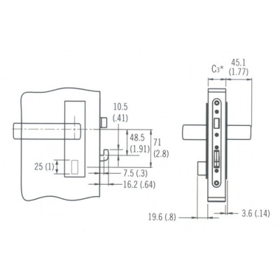 Mobella McCoy Star Square kapı kilidi.