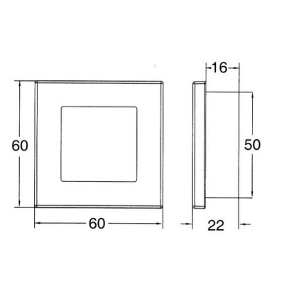 Hella Marine LED&rsquo;li merdiven-havuz lambası.<br />
Mavi LED&rsquo;li. 12V.