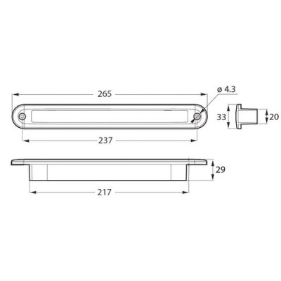 Hella Marine şerit LED’li lamba.<br />
Şeffaf lensli, kırmızı LED’li.