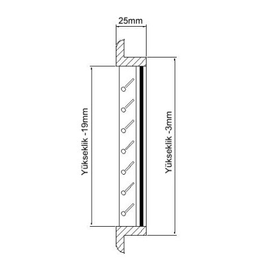 Hava emiş ızgarası. Filtreli. Tik.