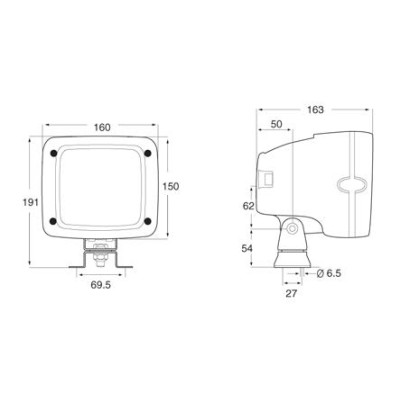 Güverte aydınlatma lambası. Tip 6142 Xenon.