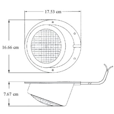 Kıç platform altı aydınlatma lambası. Watertight.